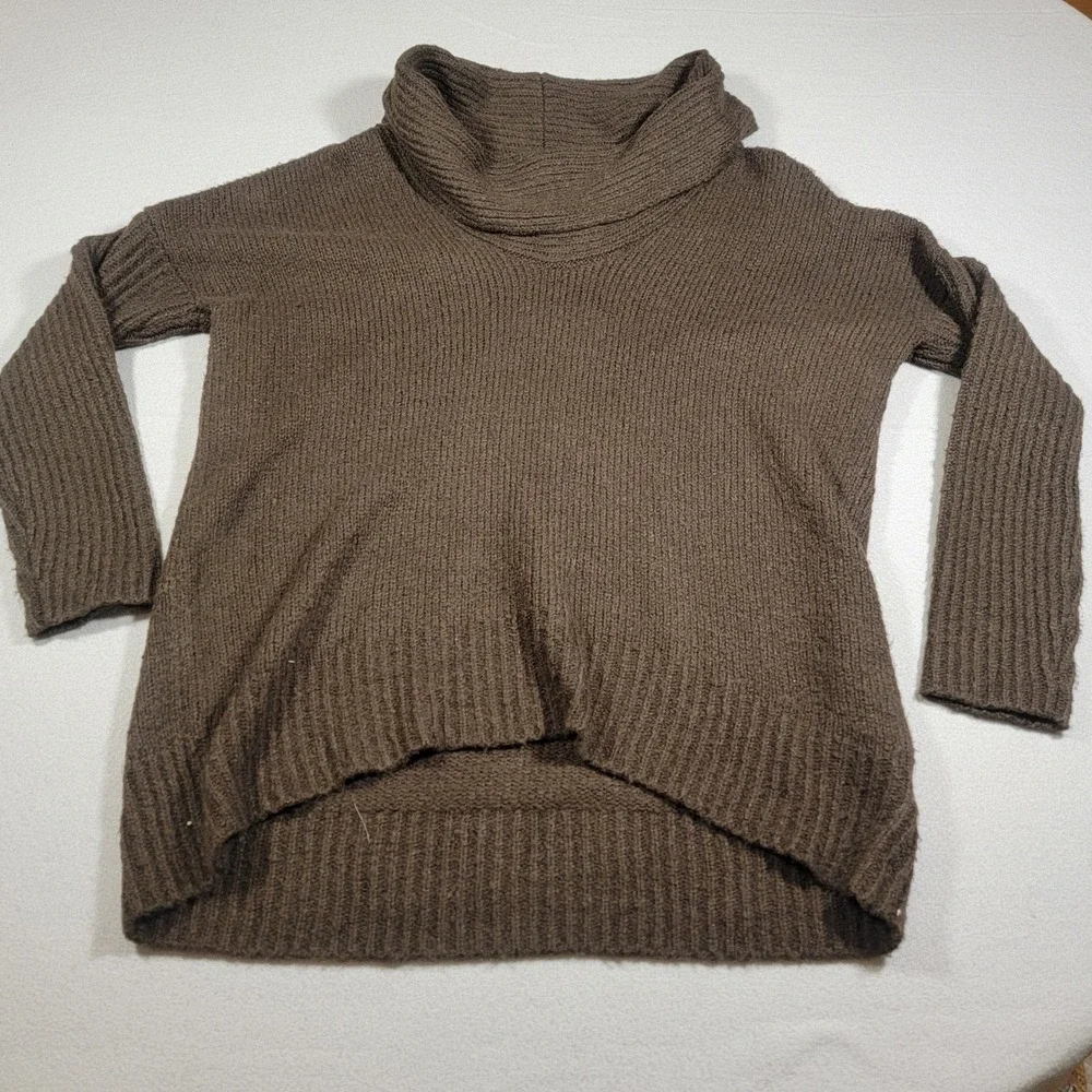 Michael Kors Sweater‎ Womens Cowl Neck Pullover Brown Ribbed Knit Size Small